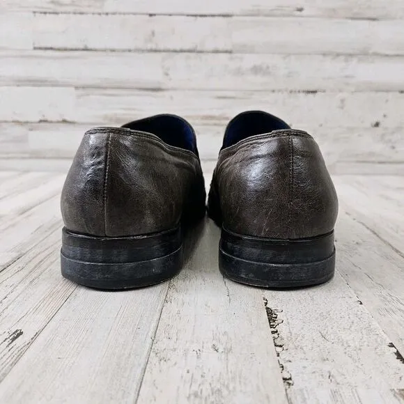 Mark Nason Rock Lives Slip On Stitched Cap Cross Distressed Leather Mens...