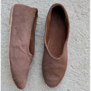 Marsell Coltellaccio Cavallino Brown Fur Ballerina Flats size 40/10