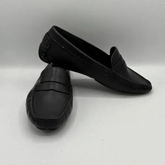 Massimo Matteo Penny Keeper Loafers, Black, Men's 9B