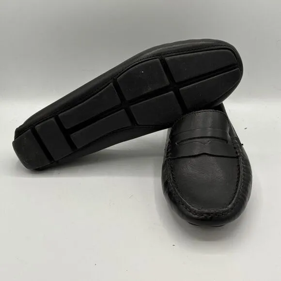 Massimo Matteo Penny Keeper Loafers, Black, Men's 9B