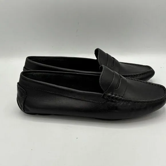 Massimo Matteo Penny Keeper Loafers, Black, Men's 9B