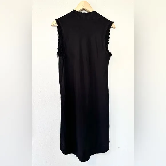 Maven West Sleeveless Dress in Mixed Fabric Dress in black