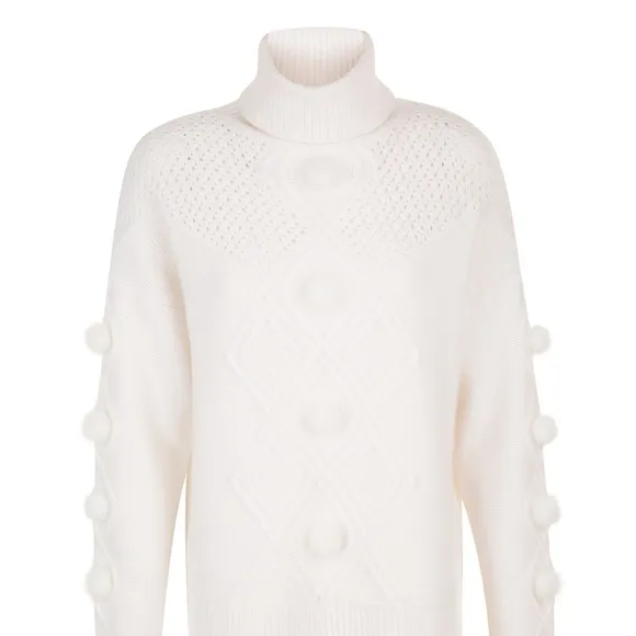 ❄️Max &amp; Moi Bambou Pom-Pom Sweater Off White❄️