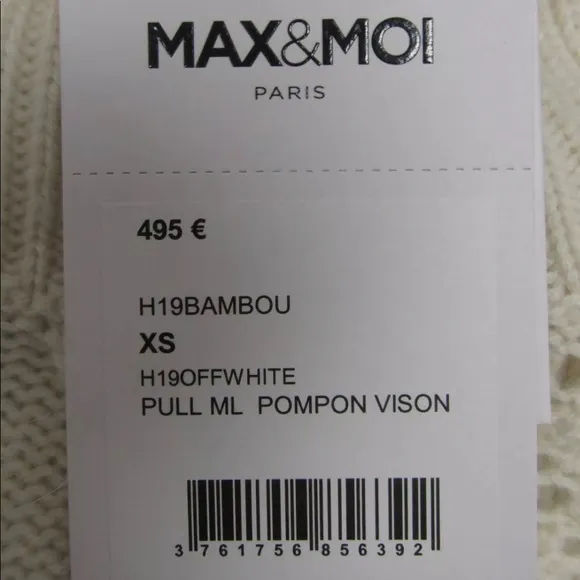 ❄️Max &amp; Moi Bambou Pom-Pom Sweater Off White❄️