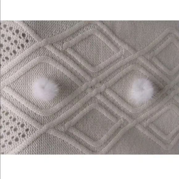 ❄️Max &amp; Moi Bambou Pom-Pom Sweater Off White❄️
