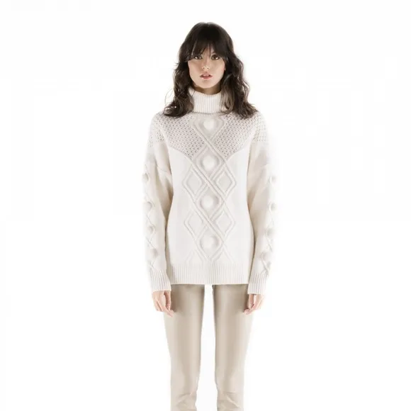 ❄️Max &amp; Moi Bambou Pom-Pom Sweater Off White❄️