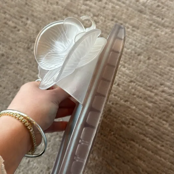Melissa x Y/Project Limited Edition Clear Iridescent Floral Slides