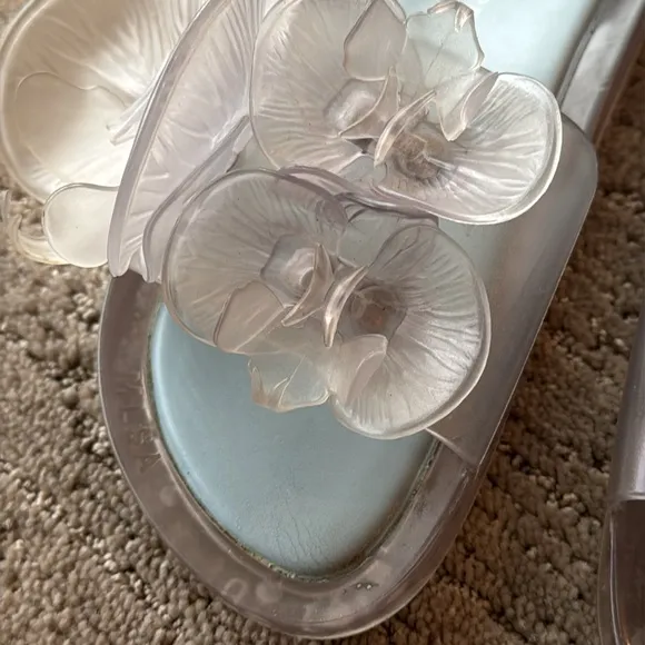 Melissa x Y/Project Limited Edition Clear Iridescent Floral Slides