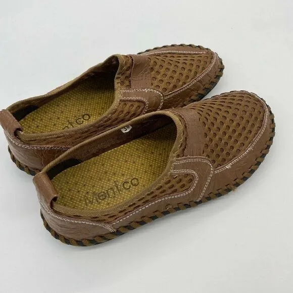 Menico Breathable loafers Size 38 brown leather st