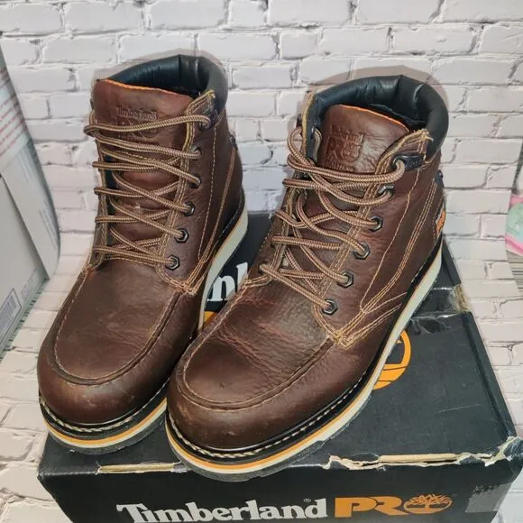 Men's 7.5M&quot; Timberland PRO Waterproof Soft Toe Work Boot TB0A2AXR214