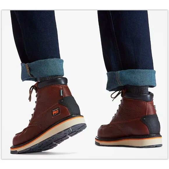 Men's 7.5M&quot; Timberland PRO Waterproof Soft Toe Work Boot TB0A2AXR214
