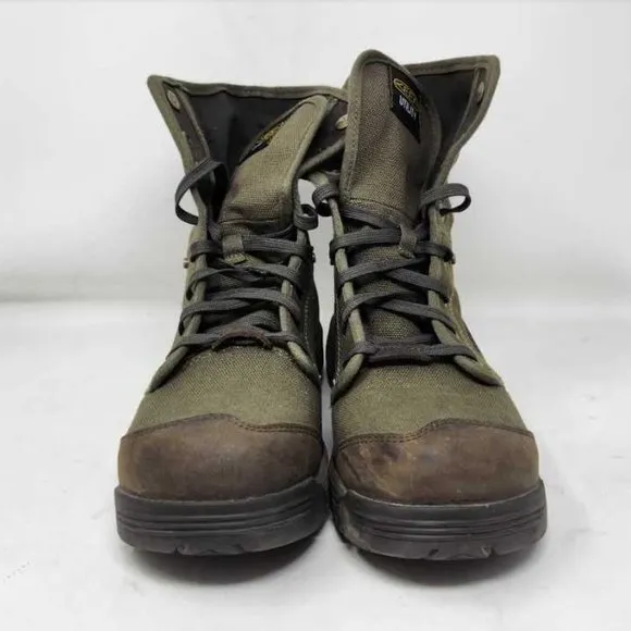 Men's 8EE Keen Utility Roswell Mid canvas work boots military olive 8 Wide