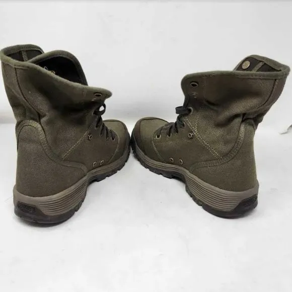 Men's 8EE Keen Utility Roswell Mid canvas work boots military olive 8 Wide
