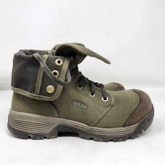 Men's 8EE Keen Utility Roswell Mid canvas work boots military olive 8 Wide