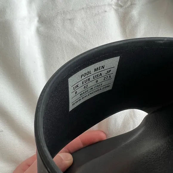 Men’s Balenciaga Black Pool Slides