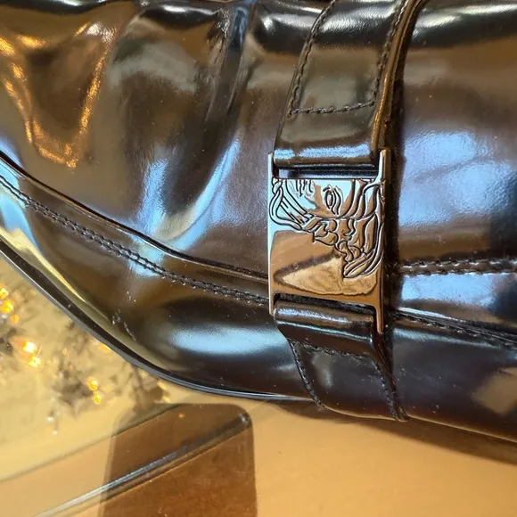 Men's Black Leather Versace collection Loafers ( Box not included)Size 44