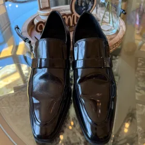 Men's Black Leather Versace collection Loafers ( Box not included)Size 44