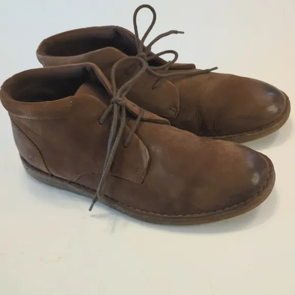 Men's Born Sampson Chukka Boots Nubuck Leather Hand Stitched 11M Brown EUC $110