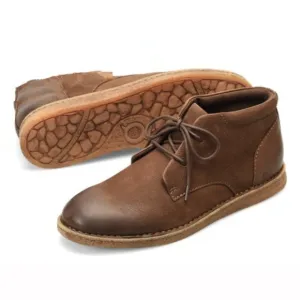 Men's Born Sampson Chukka Boots Nubuck Leather Hand Stitched 11M Brown EUC $110