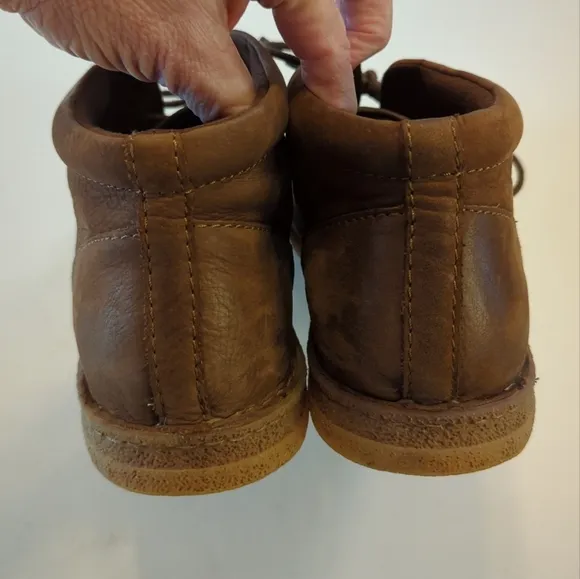 Men's Born Sampson Chukka Boots Nubuck Leather Hand Stitched 11M Brown EUC $110