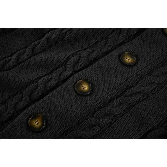 𝅺MEN'S Cardigan Sweater Button Down - Black