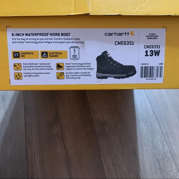 Men's Carhartt 6&quot; Ground Force Composite Toe Waterproof Boots