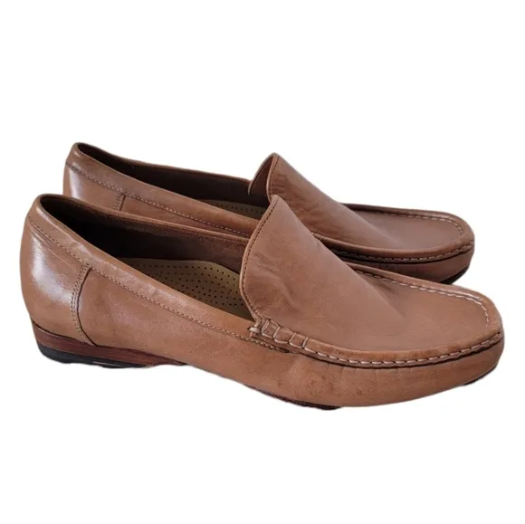 Men's Cole Haan Camel Brown Leather Loafers Size 8
