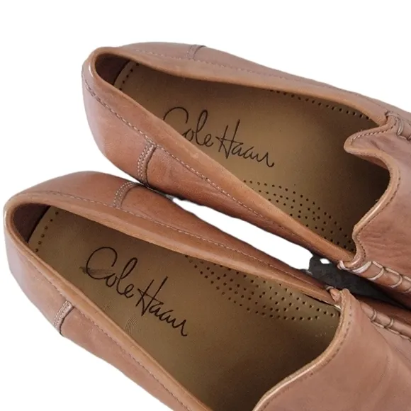 Men's Cole Haan Camel Brown Leather Loafers Size 8