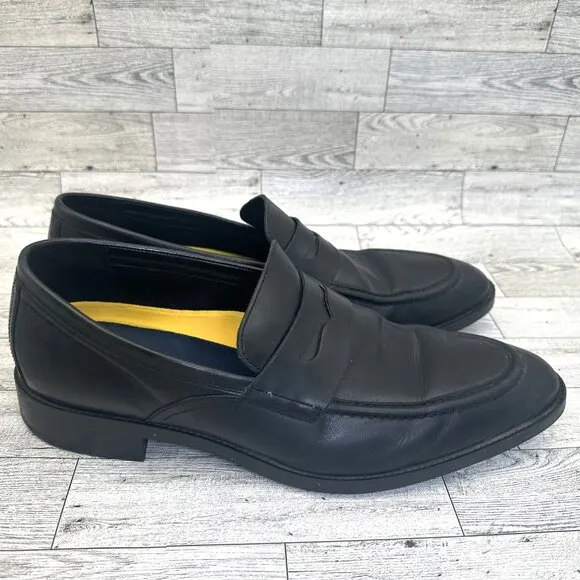 Men's Cole Haan Grand Black Leather Penny Loafer Dress Shoes C33223 Size 11.5M