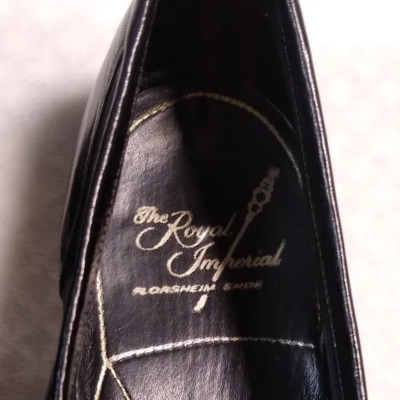 Men's Florsheim Imperial Ritz Black Leather Luxurious Moccasin Loafers Sz 10