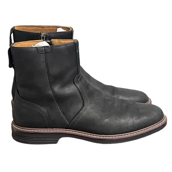 Men's Florsheim Norwalk Plain Toe Side Zip Soft Leather Boots Size 10.5 NIB