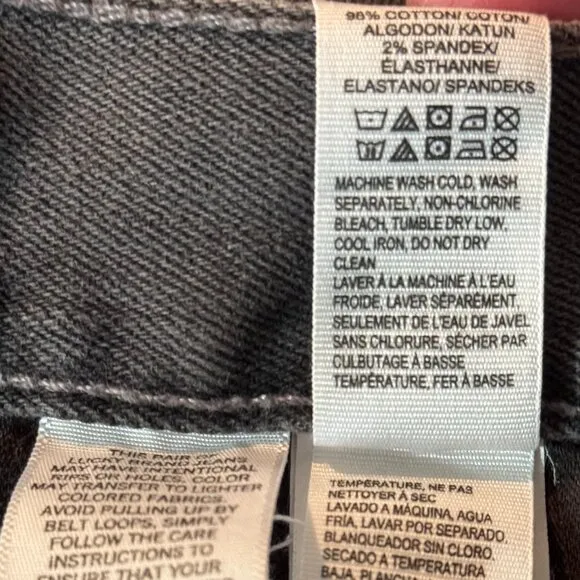 Men's Lucky Brand Classic Black Jeans - Size 34x32 - Gently Used
