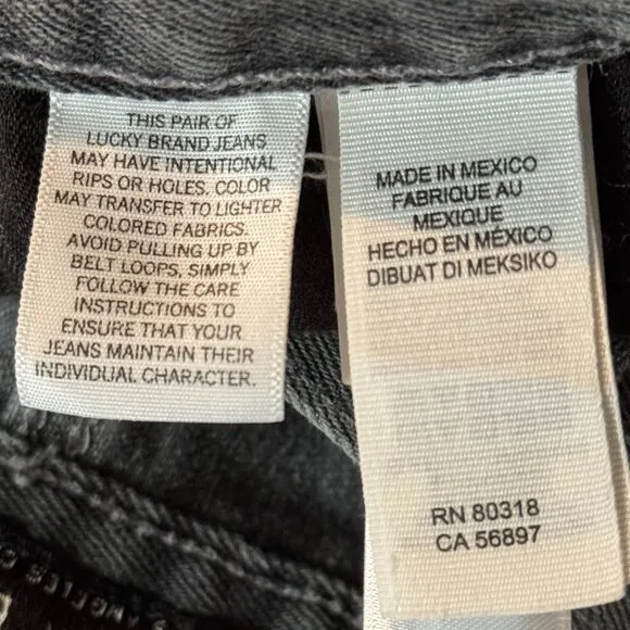 Men's Lucky Brand Classic Black Jeans - Size 34x32 - Gently Used