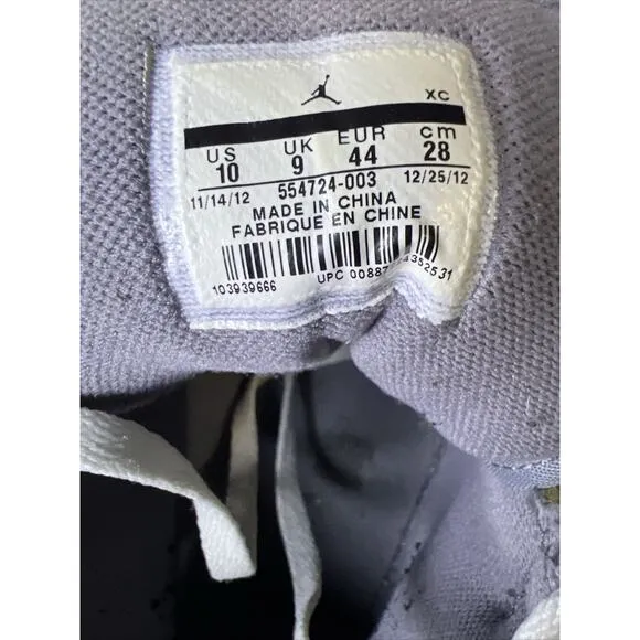 Men's Nike Air Jordan 1 Size 10 Cool Grey 554724-003 (2013) Grey/ C Description