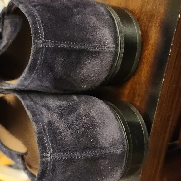 Men's Suede Loafers in Dark Blue Salvatore Ferragamo