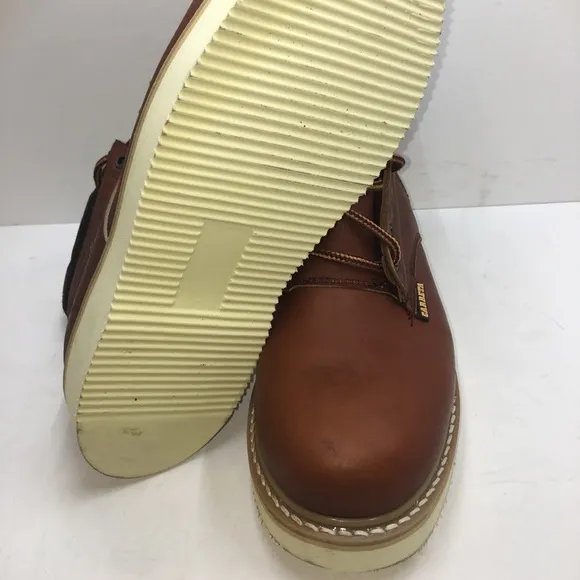 Men's Work Boots lace-up Very soft and lightweight Leather Brown Bota de Trabajo