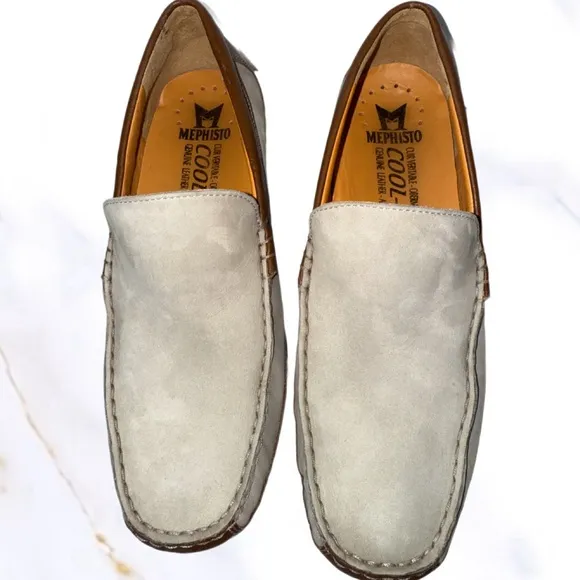 Mephisto Cool-Air Leather &amp; Suede Slip-On Loafers Men’s Size 10 Comfort Casual