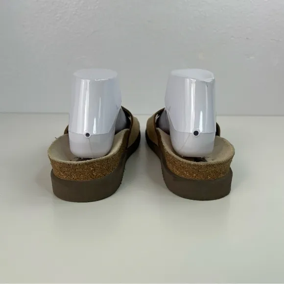 Mephisto Cork Footbed One Strap Gold Slides