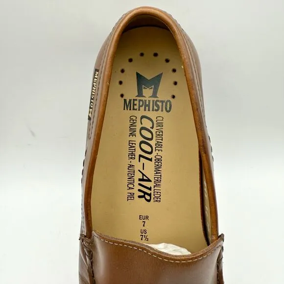 Mephisto Mens Algoras Loafers US 7.5 EU 41.5 Brown Leather Moccasin NWOB
