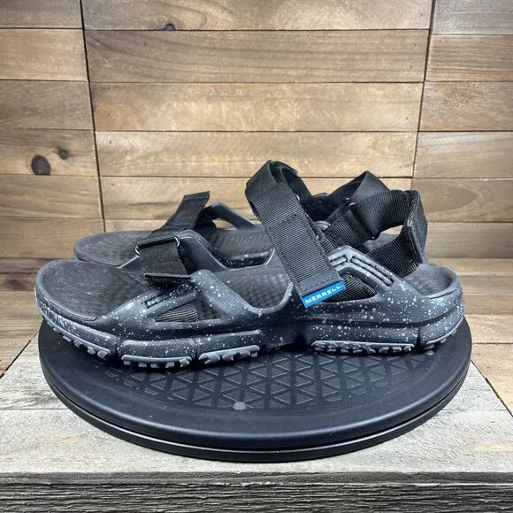 Merrell Select Grip Hydrotrekker Strap Black Performance Sandals Mens Sz 8