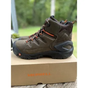 Merrell Strongfield LTR 6&quot; WP Comp Toe Work Boots Mens Size 11.5 Espresso/Black