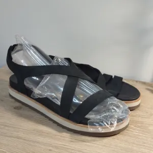 Merrell Women's Juno Black Leather Backstrap Sandals Size 10