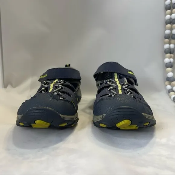 Merrell's ML-B H20 Hiker Sandals Size 7W Textile/Leather Upper Blue/Green