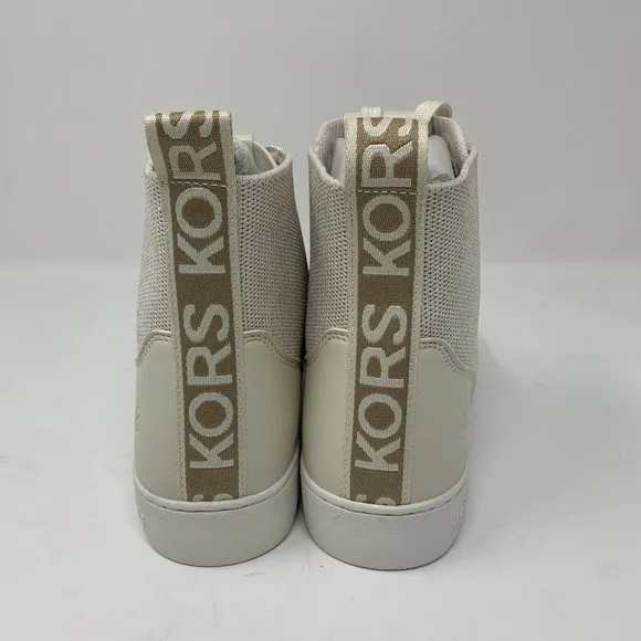 Michael Kors Edie Knit 43T2NVFS1M Sneakers Women's 6.5 M LT Cream High-Top S0594