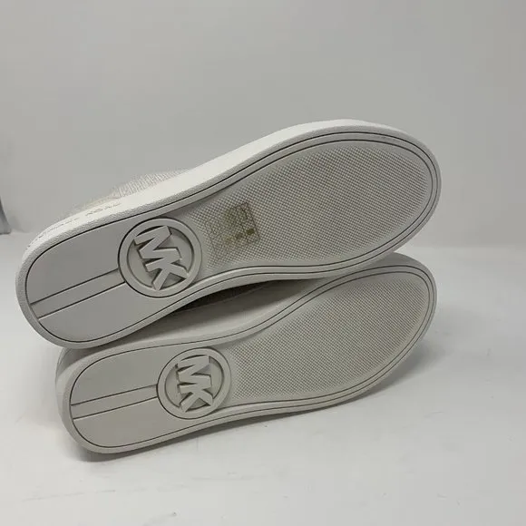 Michael Kors Edie Knit 43T2NVFS1M Sneakers Women's 6.5 M LT Cream High-Top S0594