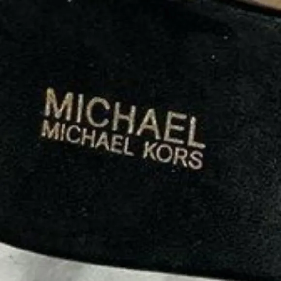 Michael Kors Elsa Leather and Cork Platform Sandal - Black