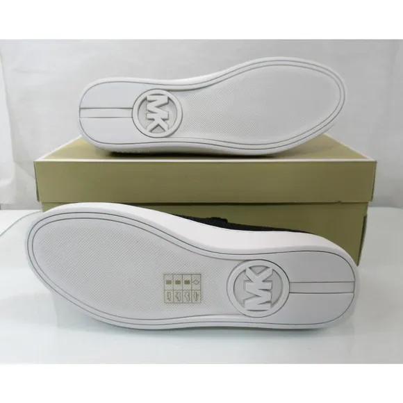 Michael Kors Juno Knit Slip On Sneaker Metallic Stretch Black / Bronze
