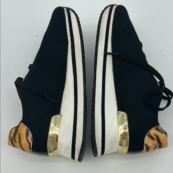 Michael Kors Monique knit Black and Gold Women's Sneakers