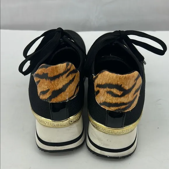 Michael Kors Monique knit Black and Gold Women's Sneakers