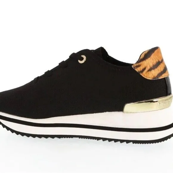 Michael Kors Monique knit Black and Gold Women's Sneakers